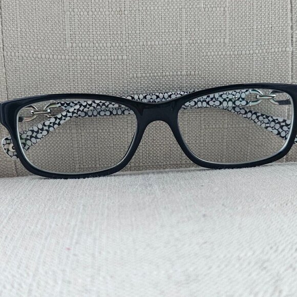 Coach Glasses Frame Black/Black White Sig C 52[]16 135 FANNIE HC6052 Eyeglasses - Picture 3 of 12